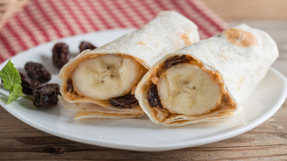 peanut butter and banana wrap